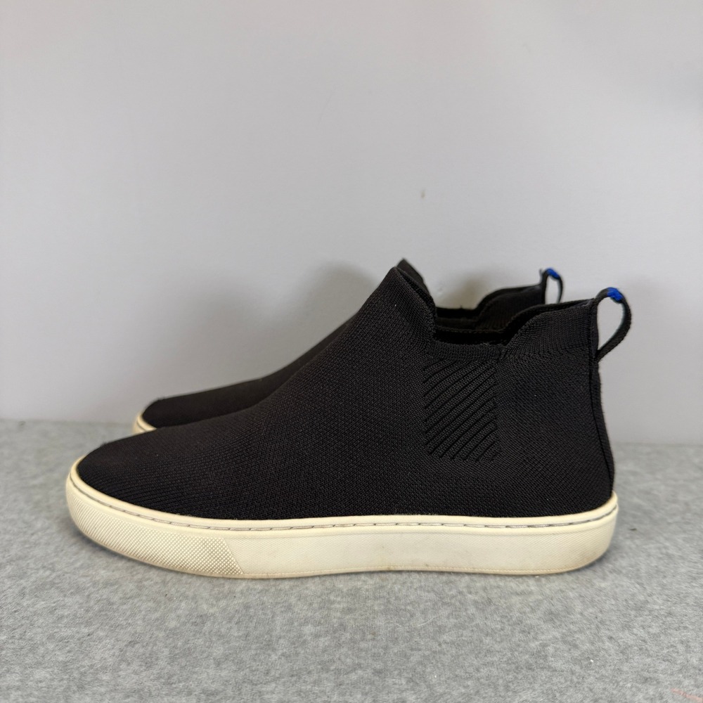 Rothys Shoes Womens Size 7 Chelsea Boots Black Knit Slip On Comfort Sneakers